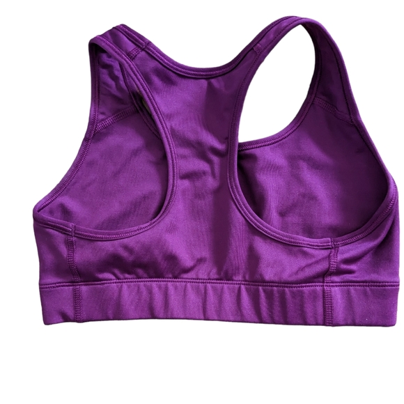 NIKE PRO Purple Swoosh Dri-Fit Racerback Sports Bra sz XS - Picture 2 of 5